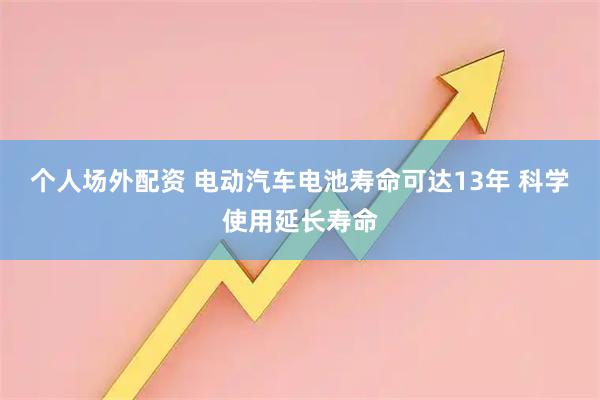 个人场外配资 电动汽车电池寿命可达13年 科学使用延长寿命